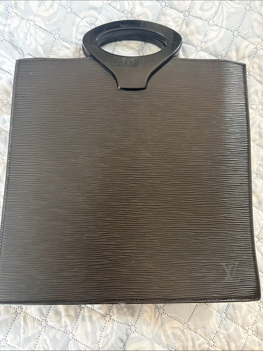 Louis Vuitton Black Epi Leather Top-Handle Clutch